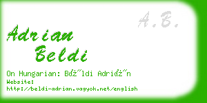 adrian beldi business card